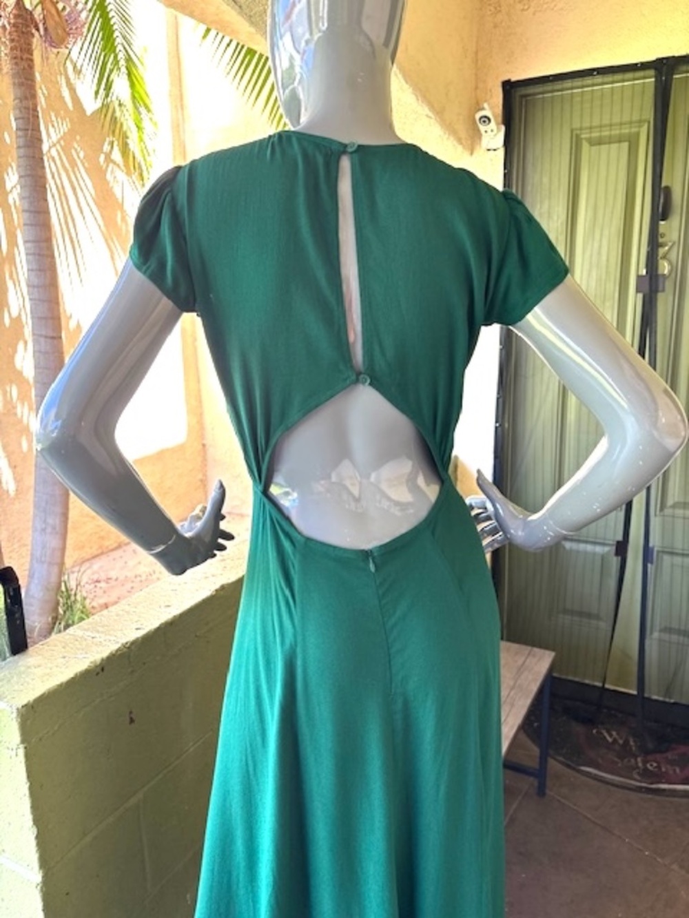 REFORMATION Gavin Cap-Sleeve Midi Dress w/ Cutout Back EUC/sz 4 - Picture 7 of 15